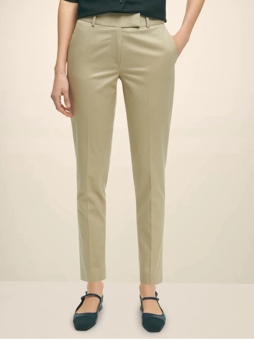 Vintage Brooks Brothers 100% Wool Trousers Khaki Beige Pants Sz 6